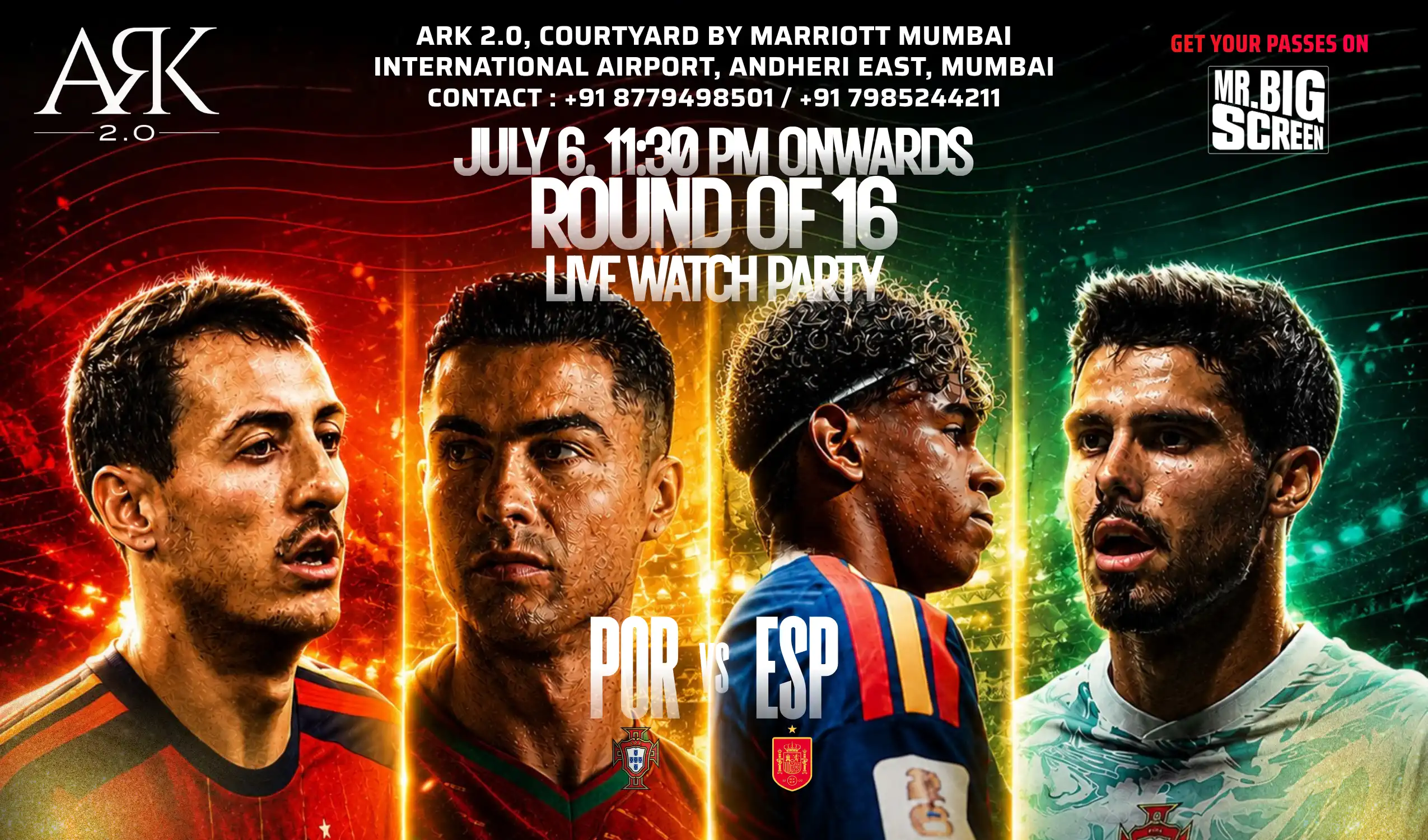 FIFA World Cup 2026-Live Screening-Portugal Vs Spain, Ark 2.0 Lounge- Andheri